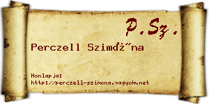 Perczell Szimóna névjegykártya